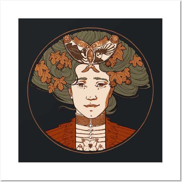 Canada Spirit Art Nouveau (for dark shirts) Wall Art by Zora Lenz